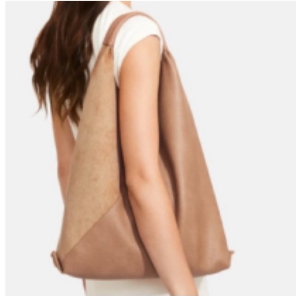 Shiraleah Tan Suede/ Vegan Leather Hobo Bag